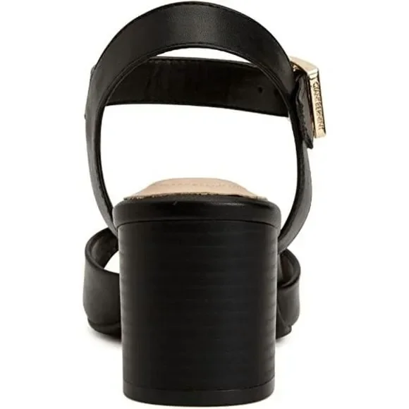 Giani Bernini Womens Townsonn Faux Leather Block Heels Black 8 Medium (B,M) up t - Picture 3 of 3